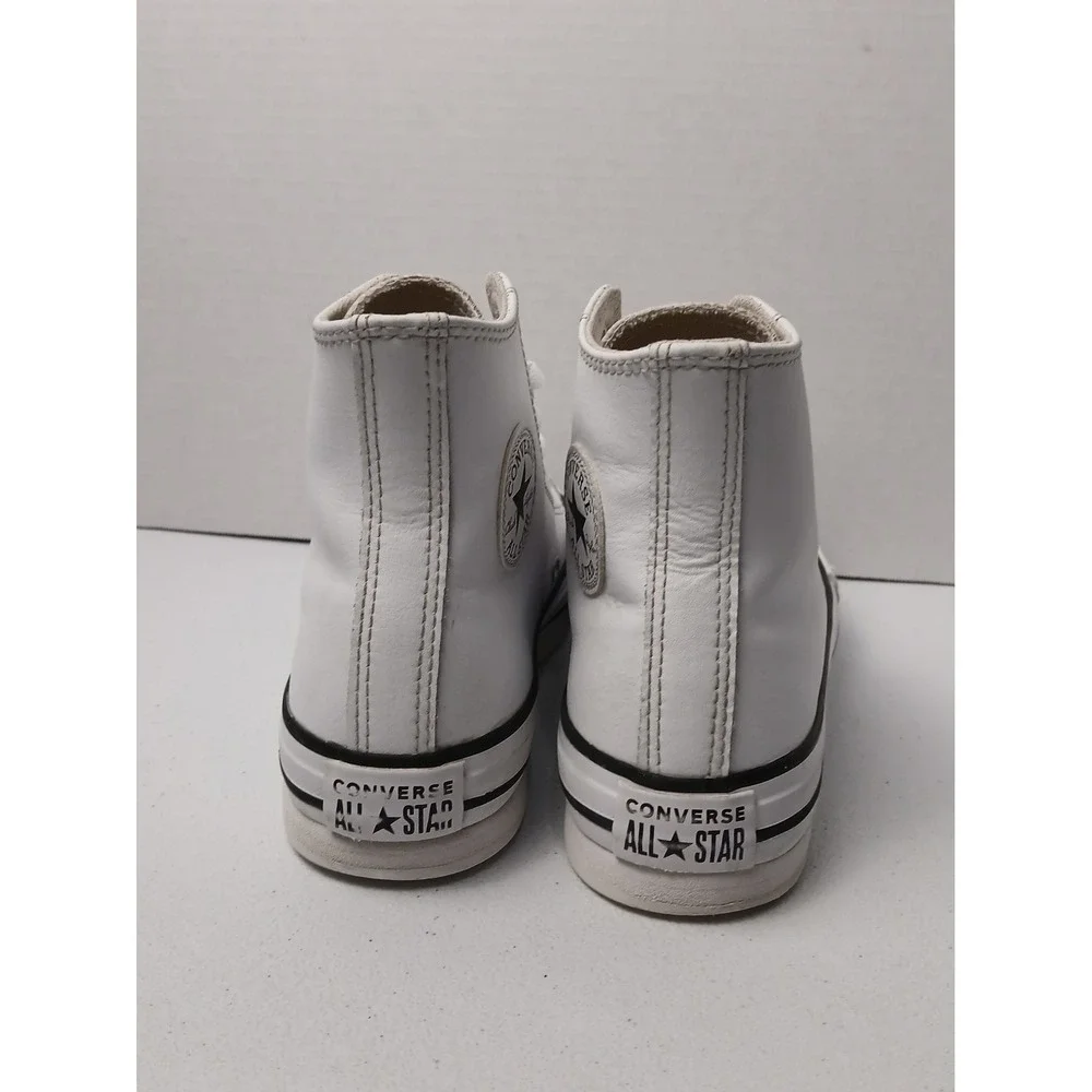 Converse Chuck Taylor All Star Move White Leather Platform High Top‎ Kids Size 4